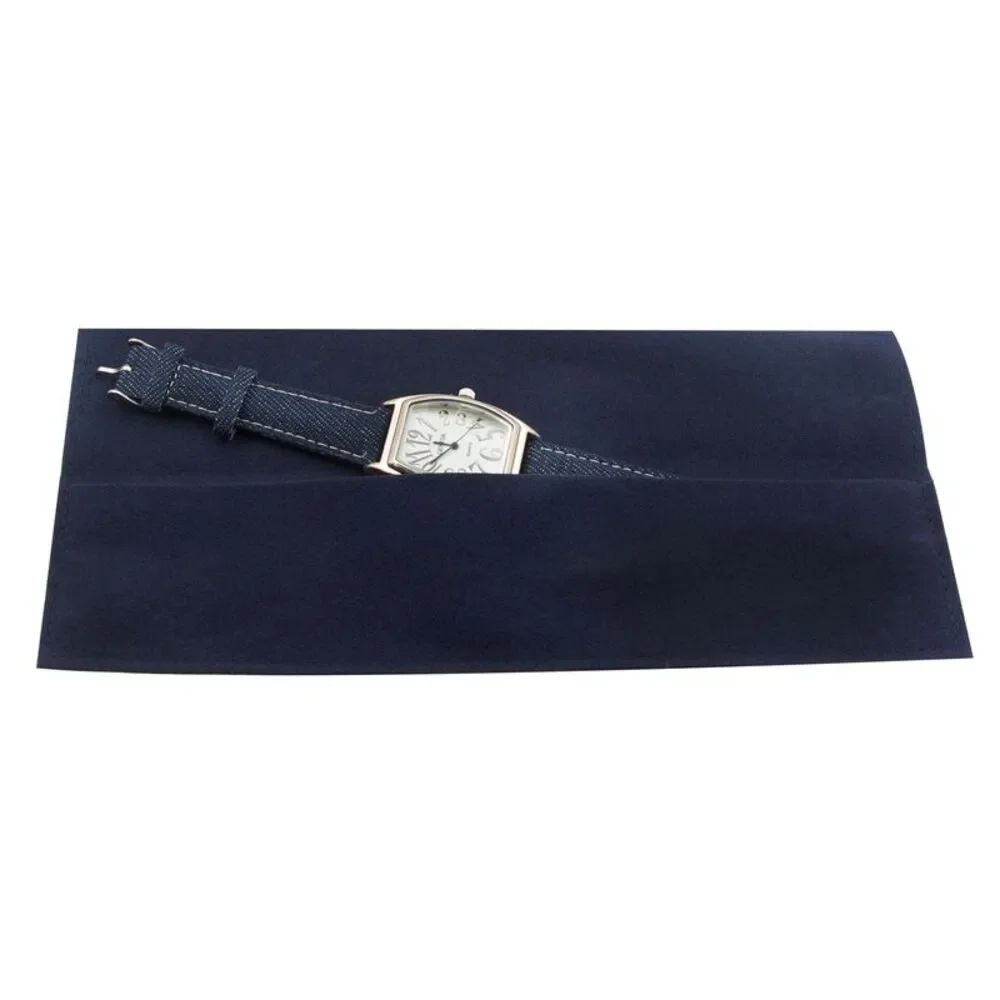 NEW Geneva Navy Denim Strap Silver Tone Quartz Watch